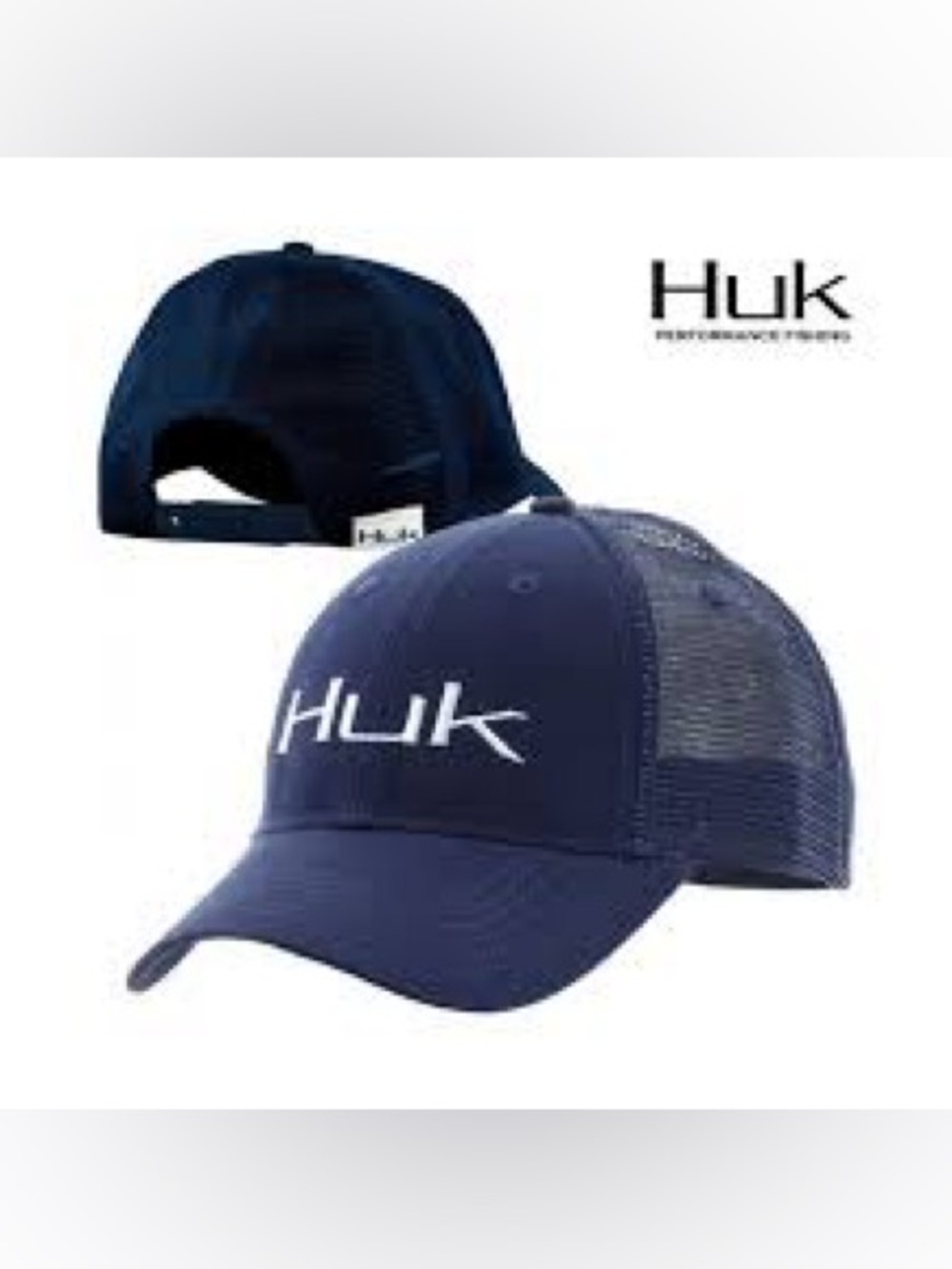 Huk Navy Blue Logo Trucker Hat - NWT